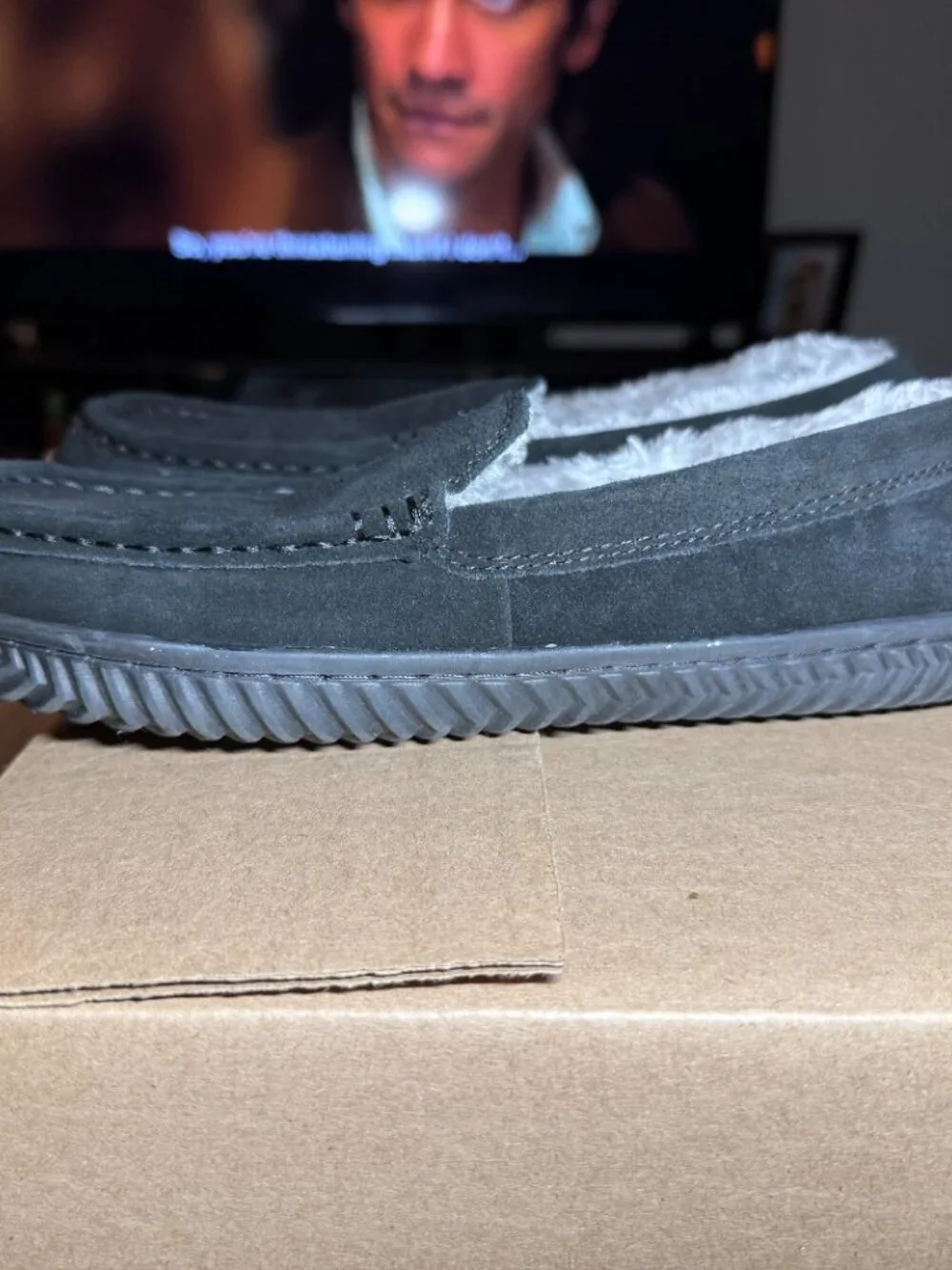 Black slippers